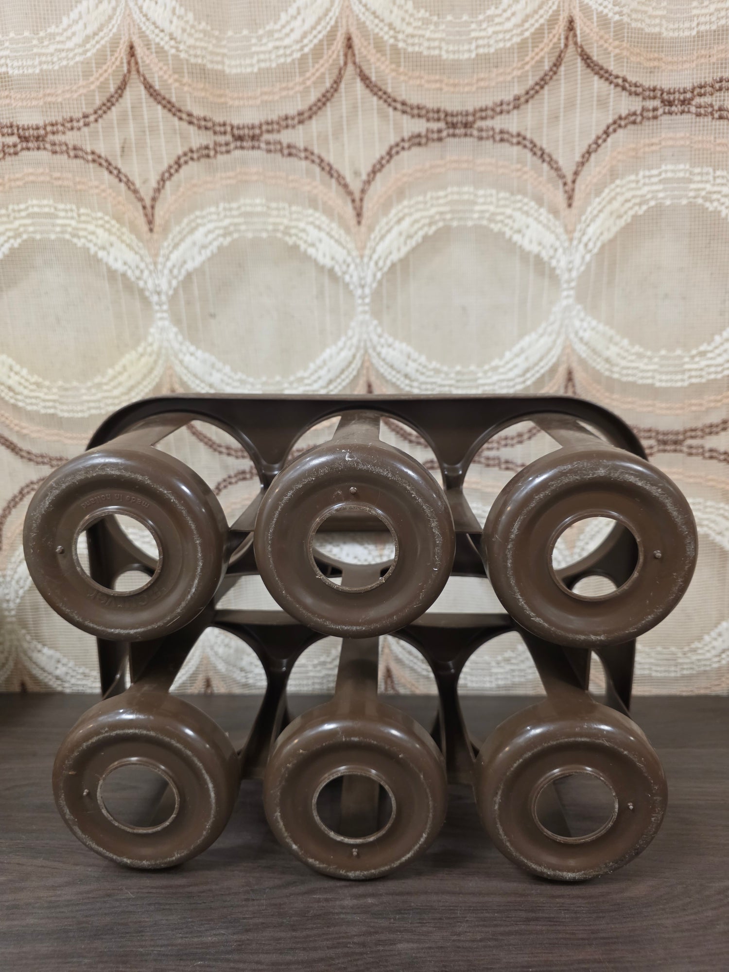 Curver bruin flessenrek kunststof met handvat