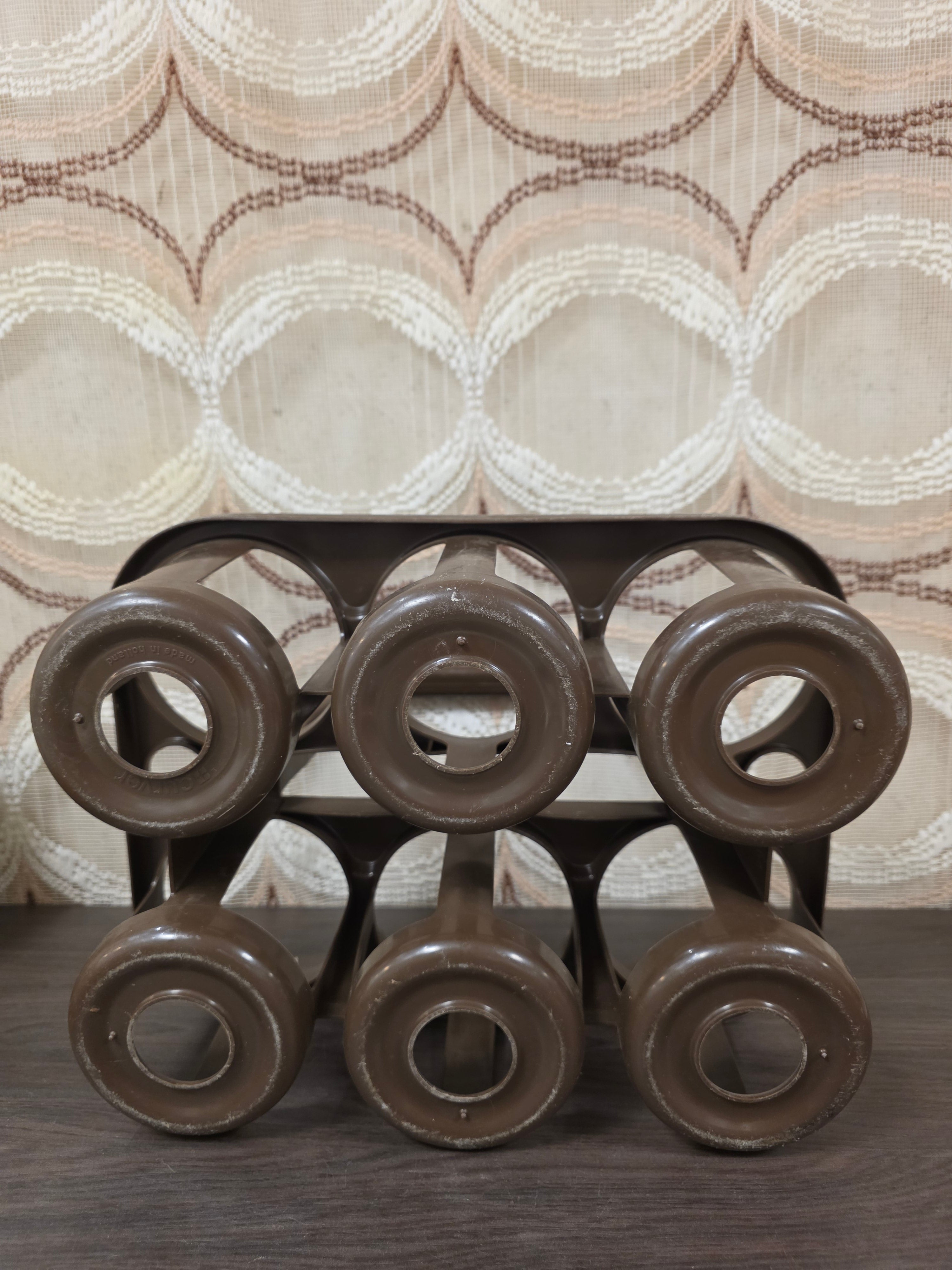 Curver bruin flessenrek kunststof met handvat