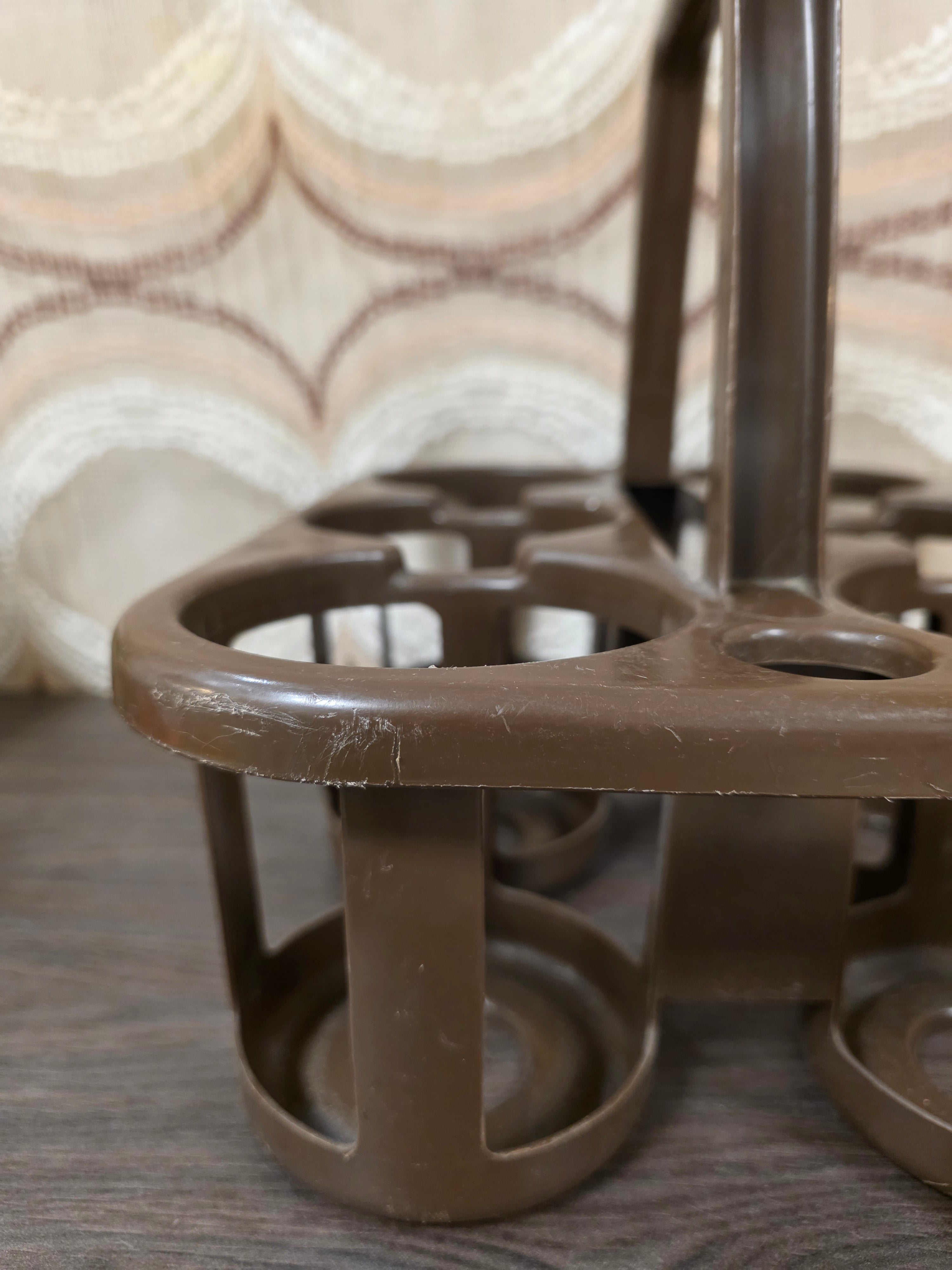 Curver bruin flessenrek kunststof met handvat