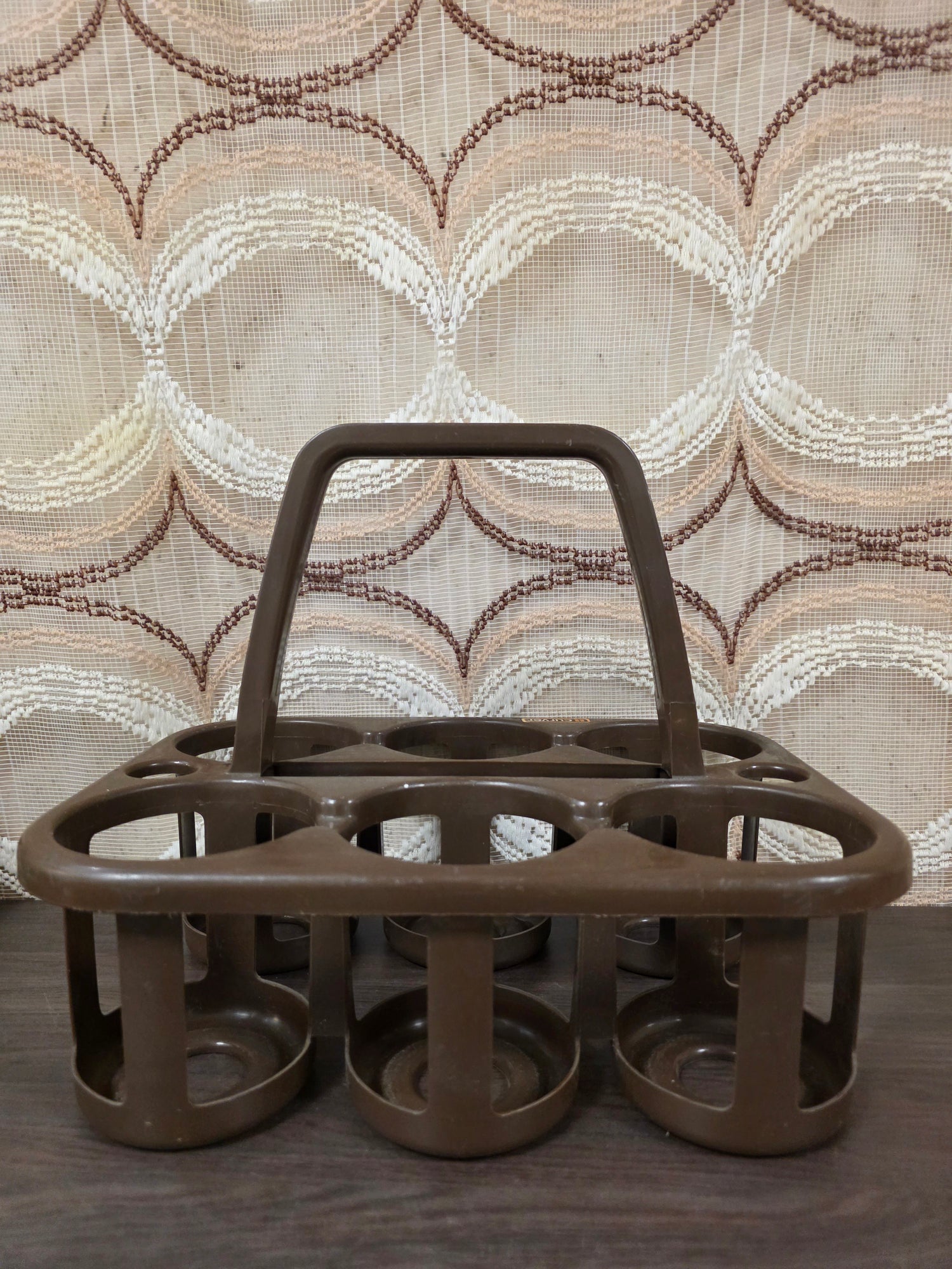 Curver bruin flessenrek kunststof met handvat