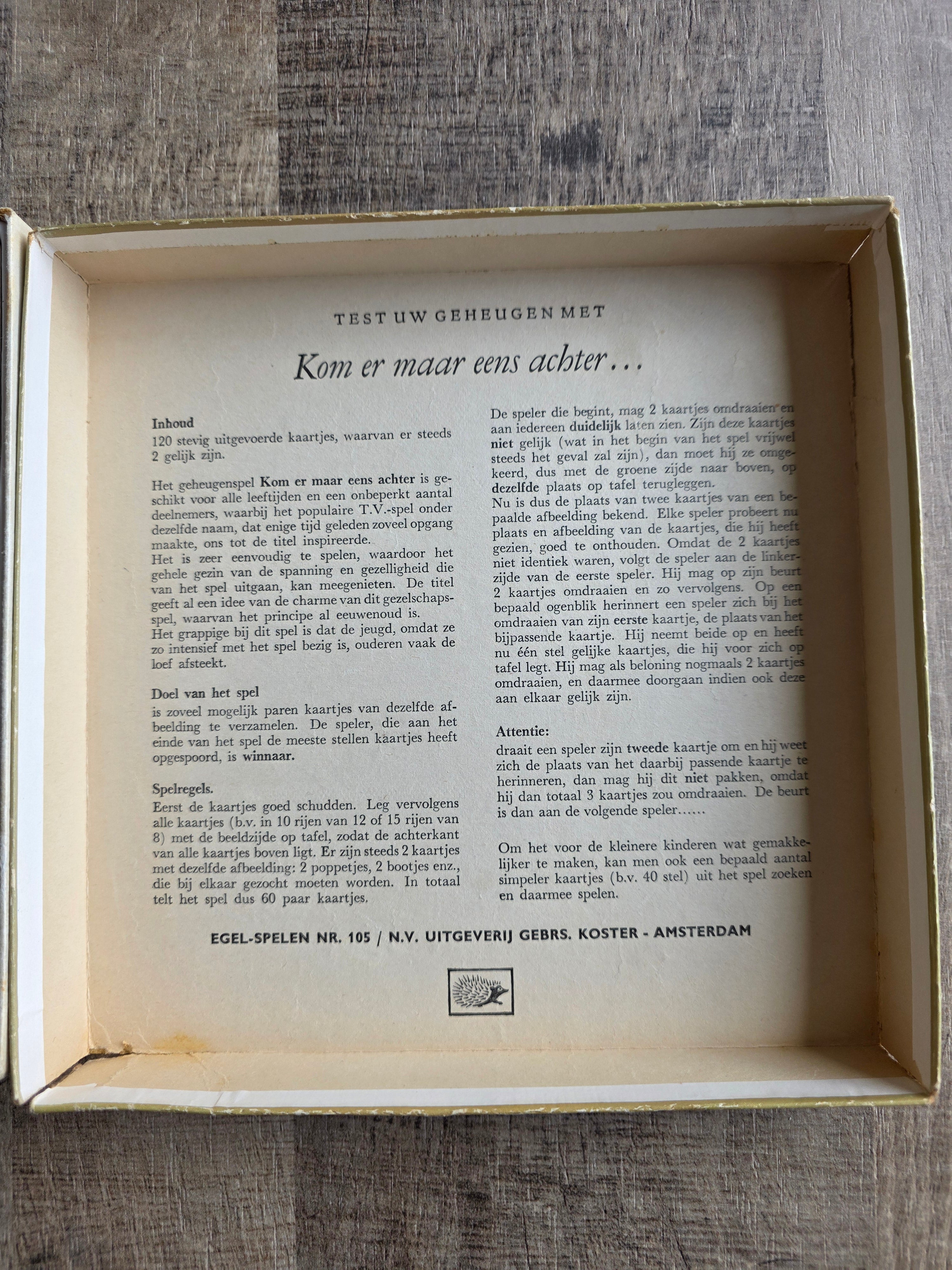 Vintage memory spel Kom er maar eens achter jaren 70