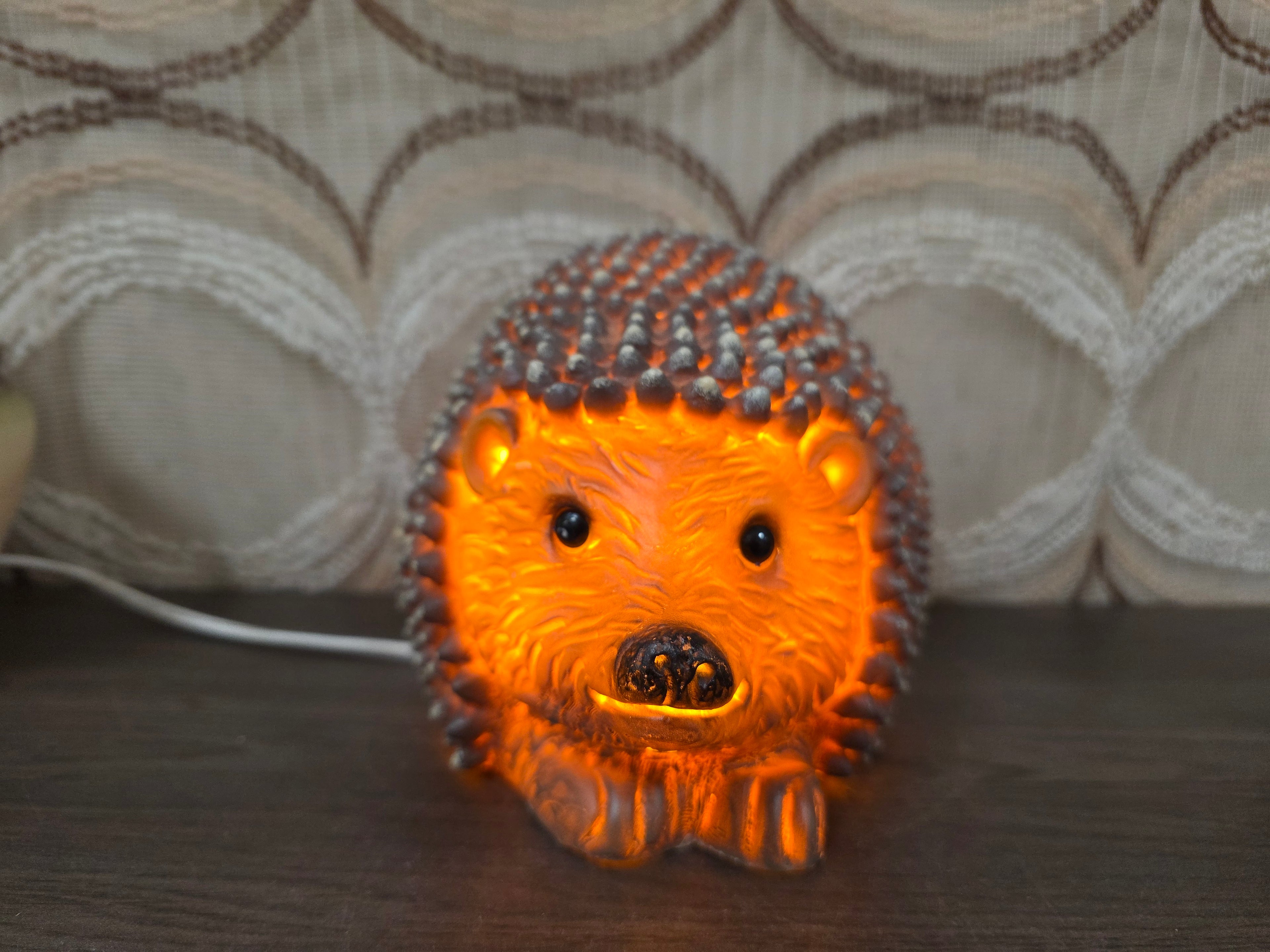 Heico egel retro lamp bruin