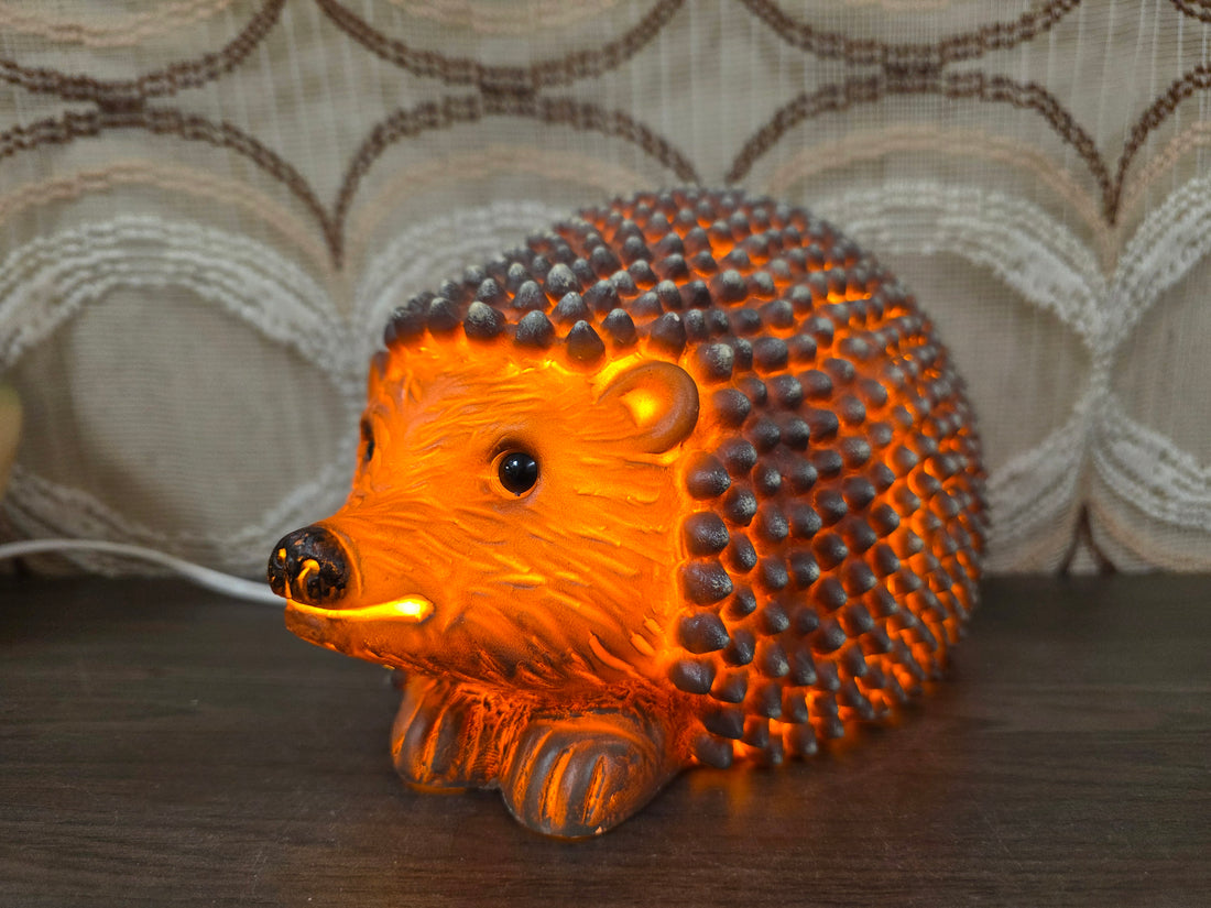 Heico egel retro lamp bruin