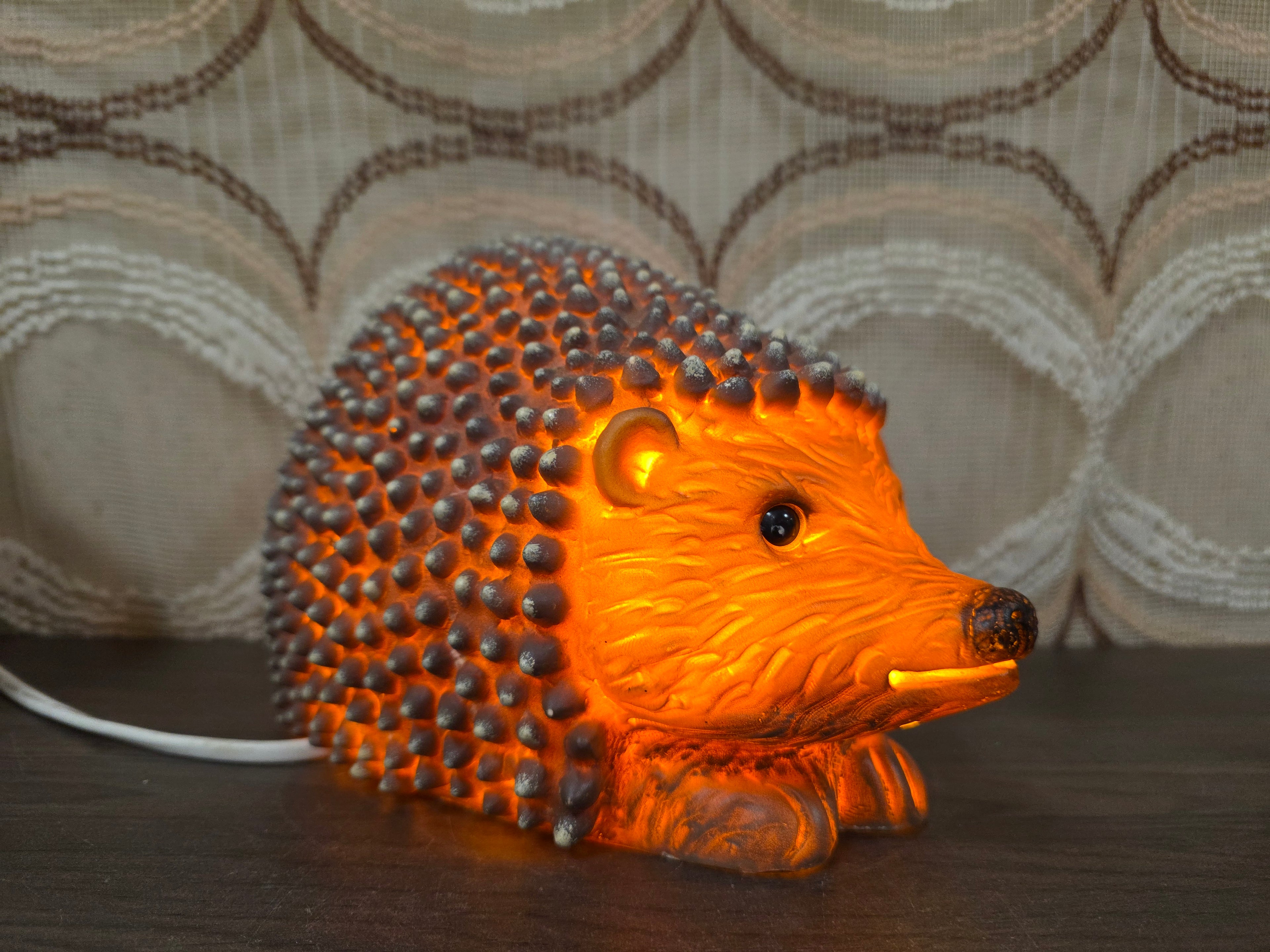 Heico egel retro lamp bruin