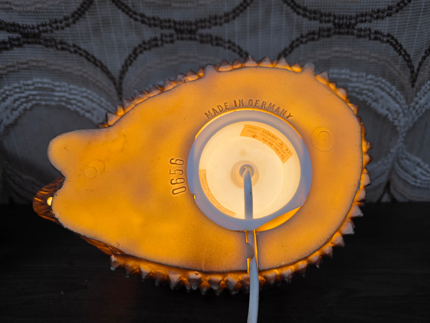 Heico egel retro lamp bruin