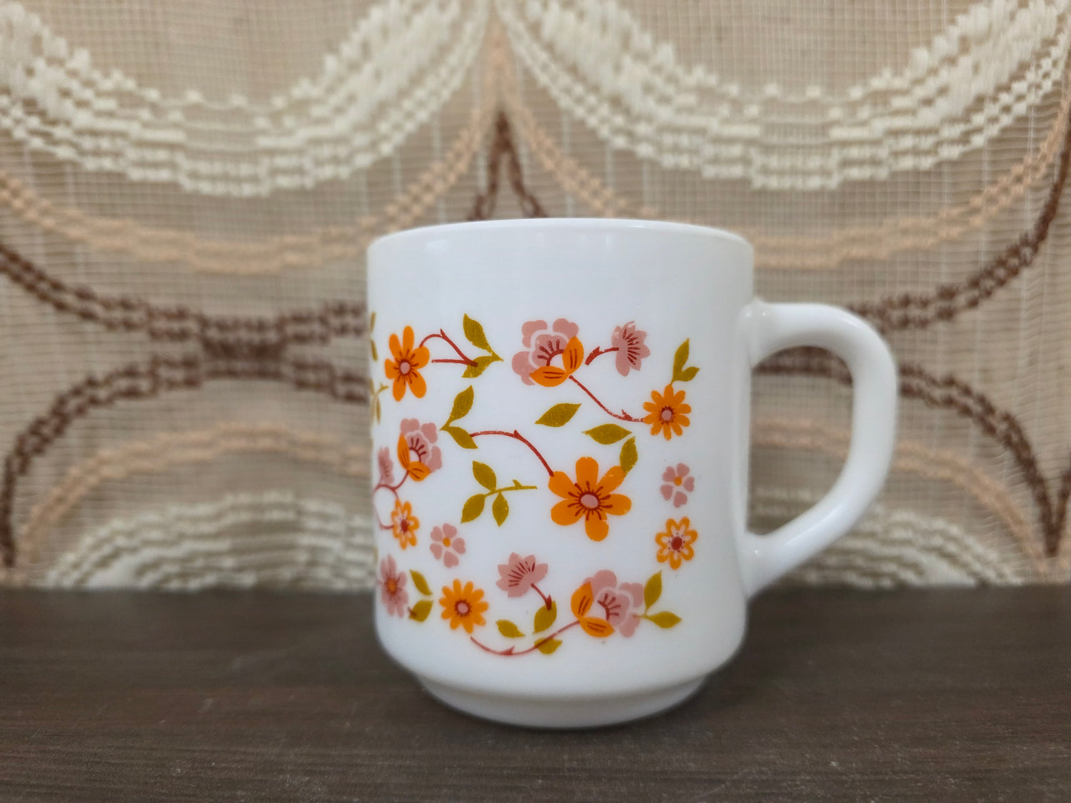 Arcopal Scania koffiebeker bloem oranje
