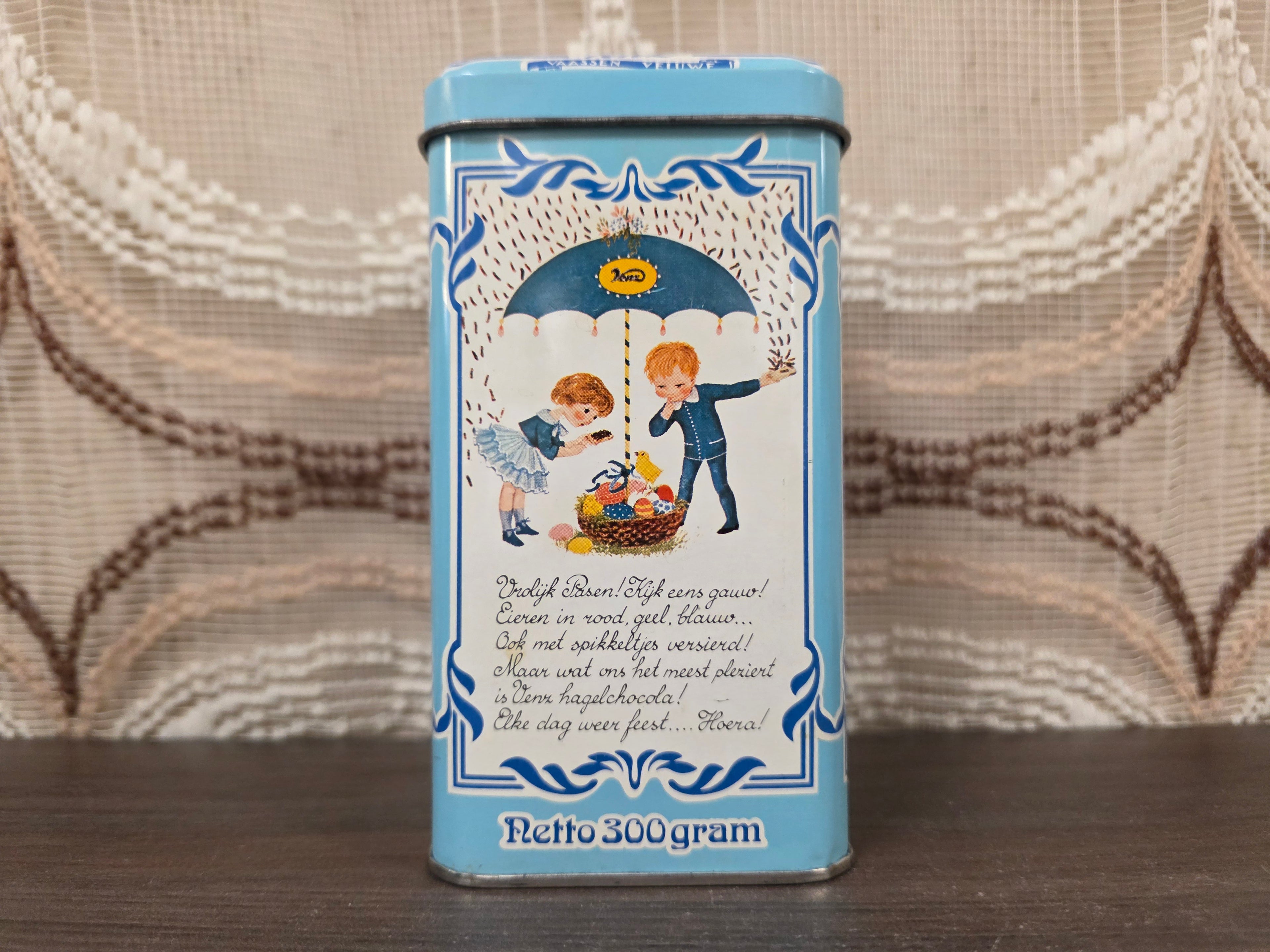 Venz melk hagelslag blik blauw met illustratie