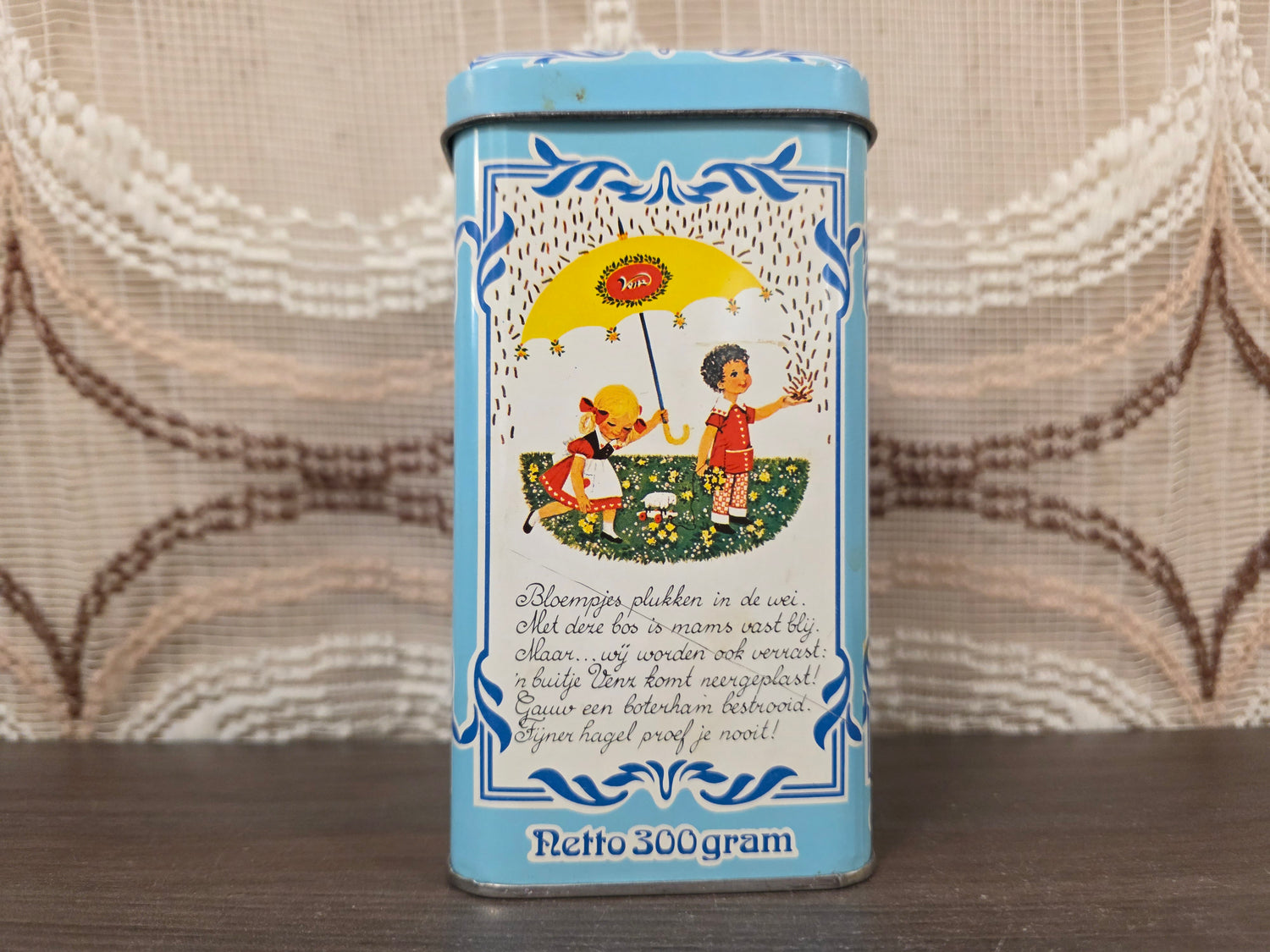 Venz melk hagelslag blik blauw met illustratie
