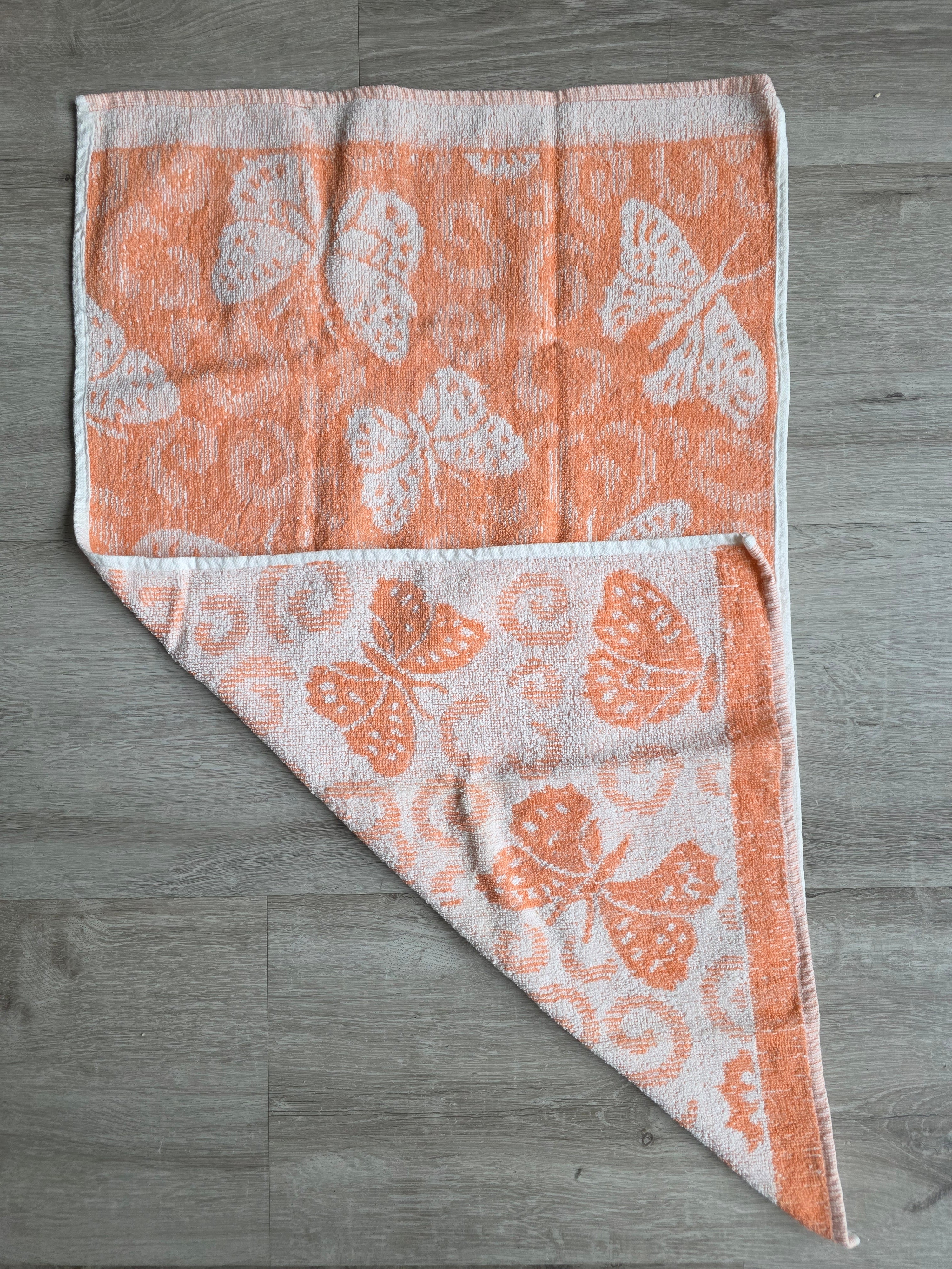 Vintage handdoeken met vlinders – set van 2