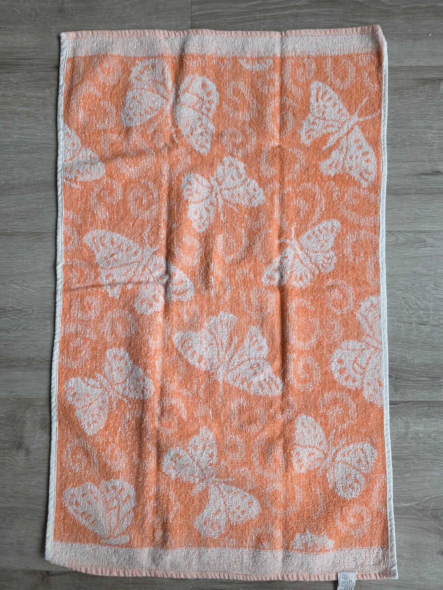 Vintage handdoeken met vlinders – set van 2