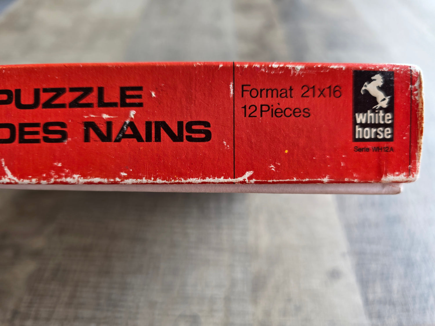 Vintage kabouter puzzel met taart 12 stukjes