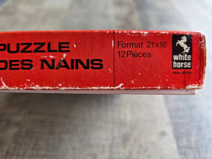 Vintage kabouter puzzel met taart 12 stukjes