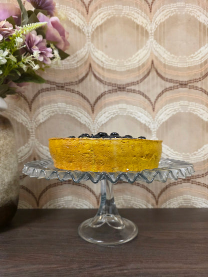 Glazen taartplateau op voet 30 cm