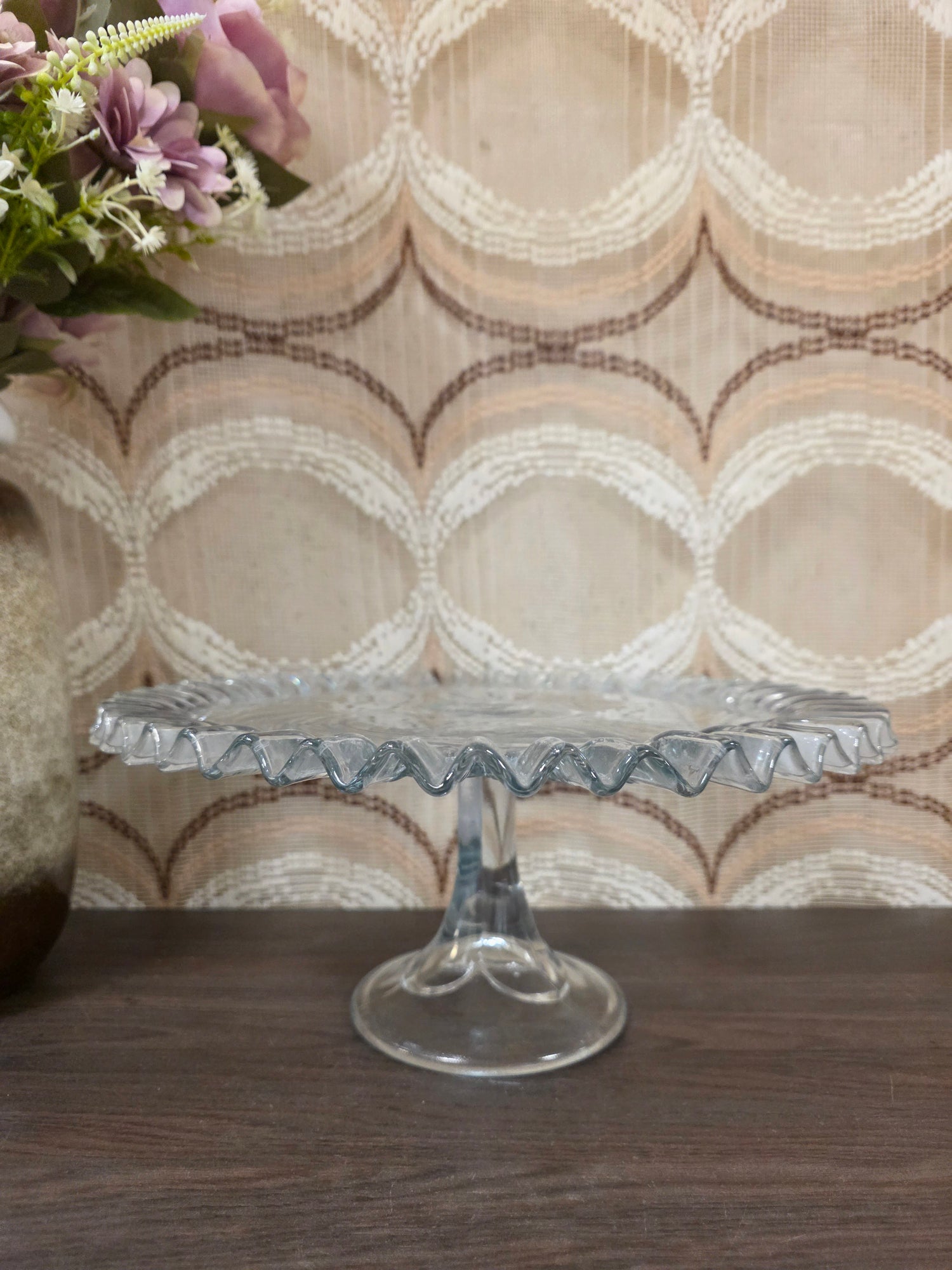 Glazen taartplateau op voet 30 cm