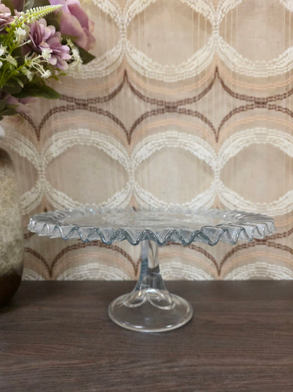 Glazen taartplateau op voet 30 cm
