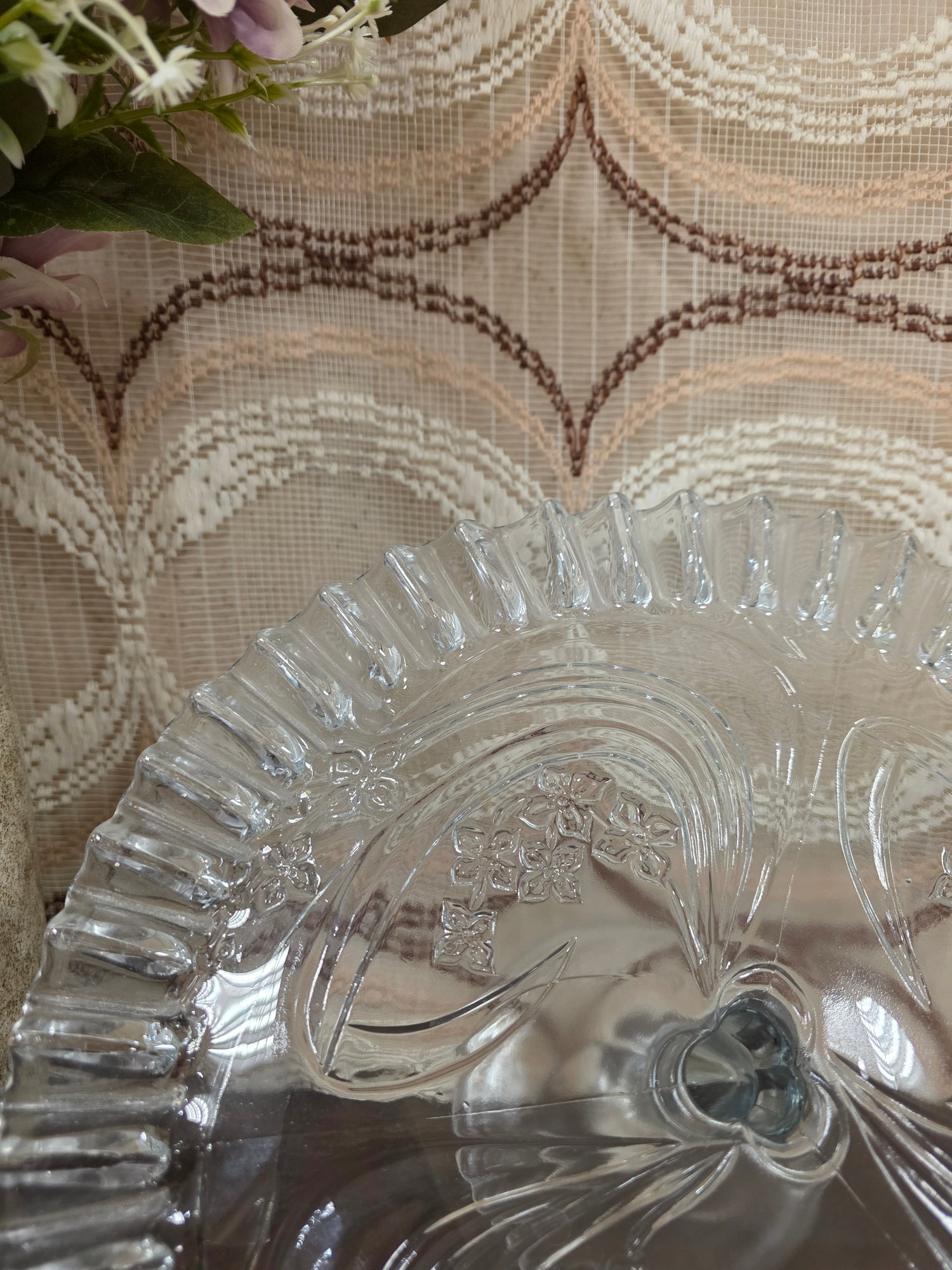 Glazen taartplateau op voet 30 cm