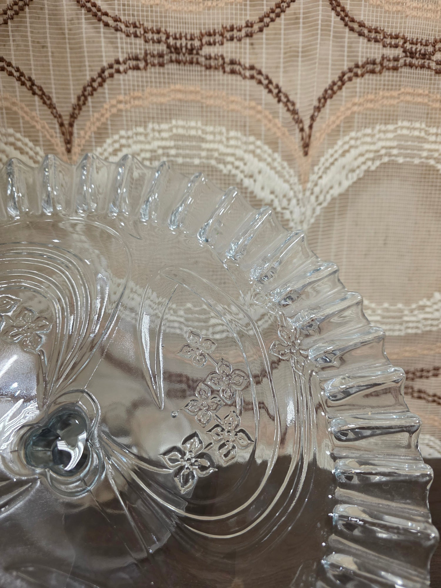 Glazen taartplateau op voet 30 cm