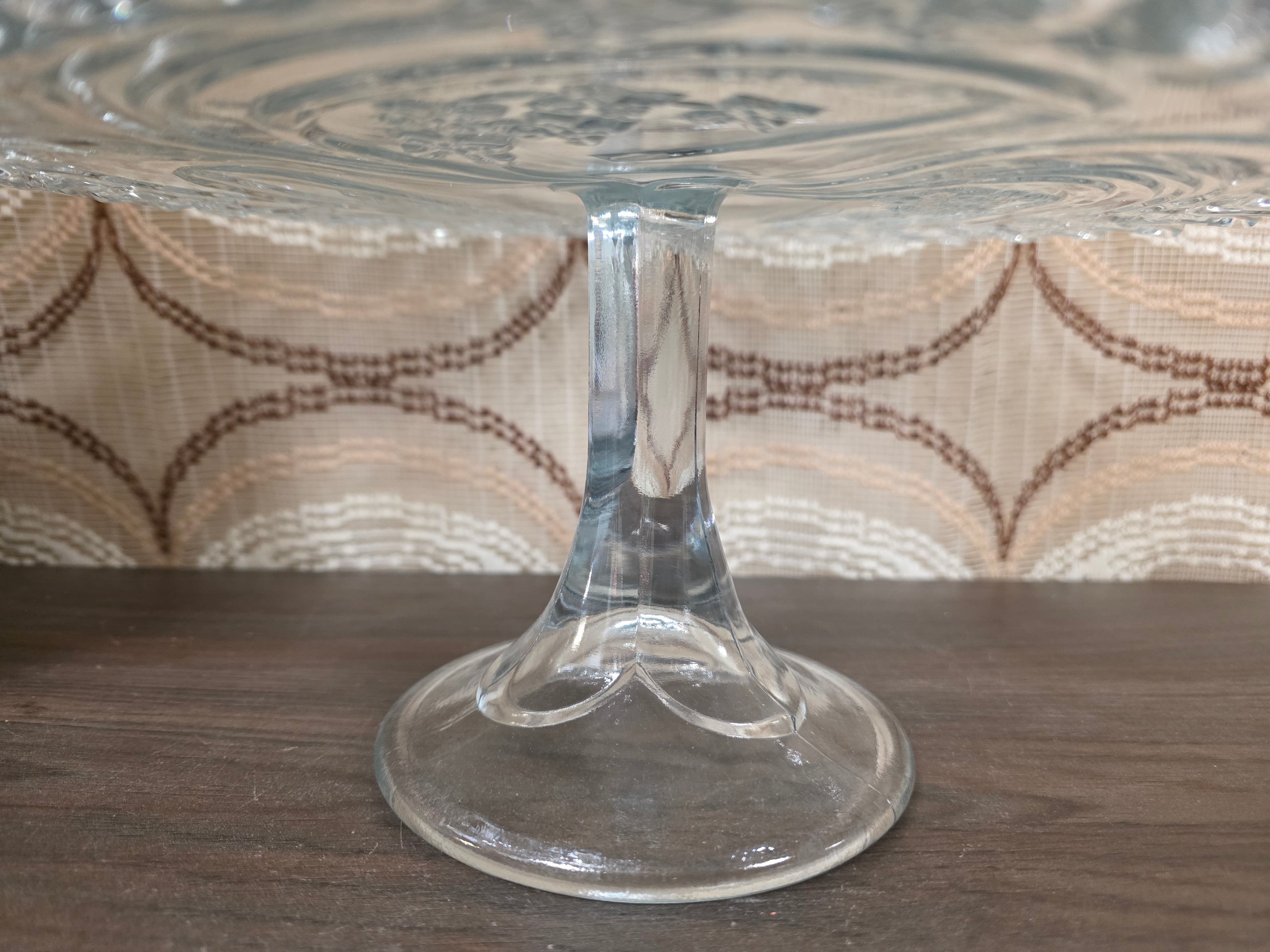 Glazen taartplateau op voet 30 cm