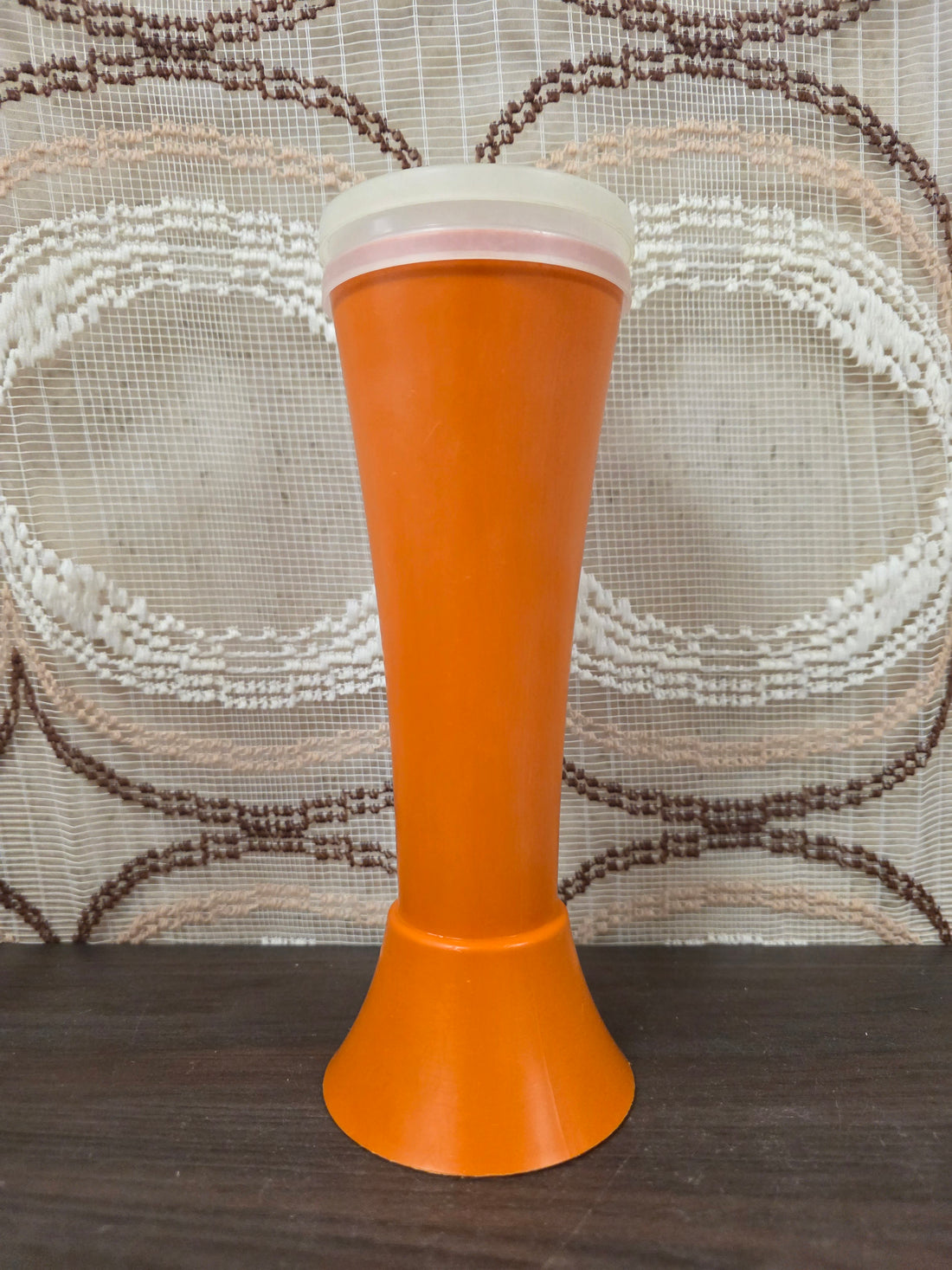 Tupperware poedersuikerstrooier oranje vintage