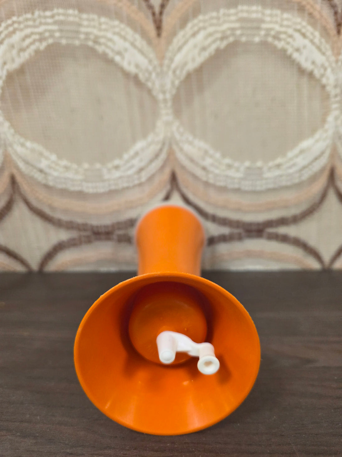 Tupperware poedersuikerstrooier oranje vintage