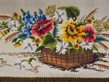 Vintage wandkleed bloemen 94 x 62 cm