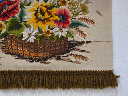 Vintage wandkleed bloemen 94 x 62 cm