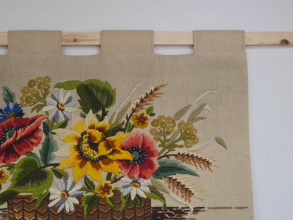 Vintage wandkleed bloemen 94 x 62 cm