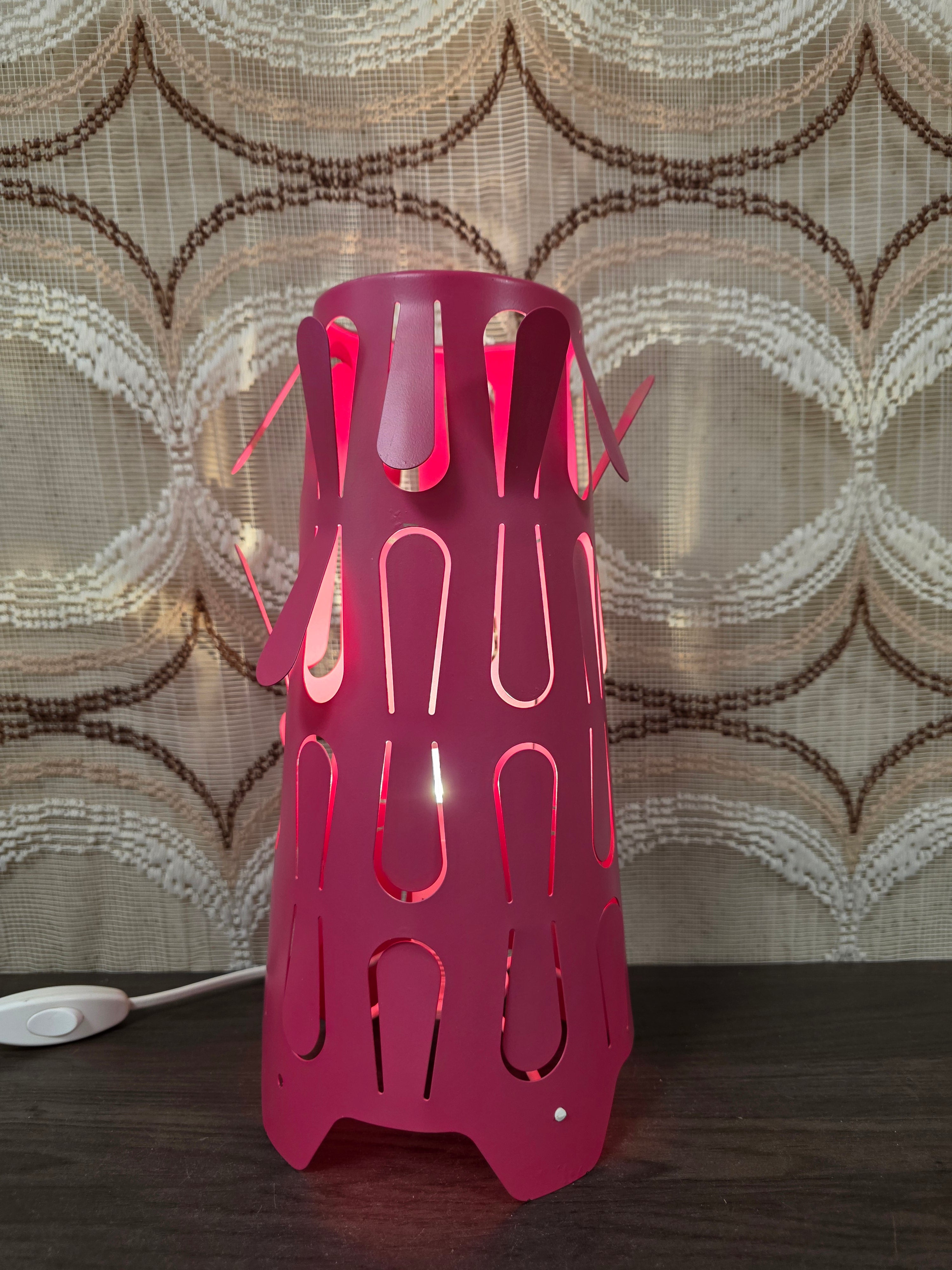 Ikea Kajuta tafellamp David Wahl roze jaren 90