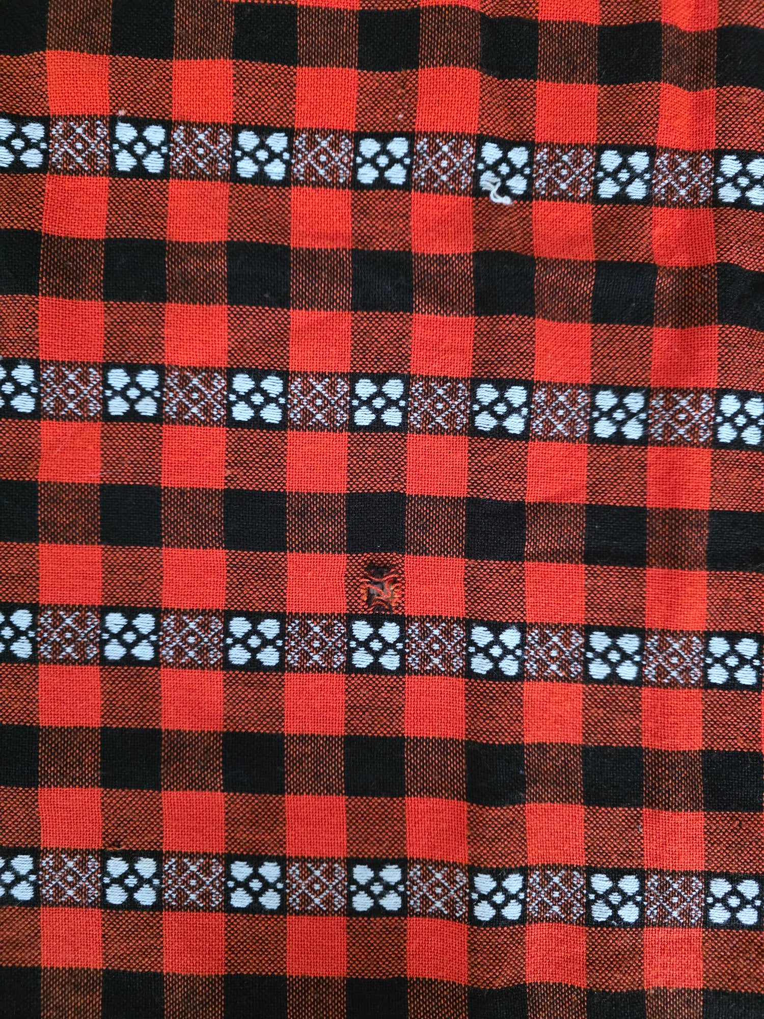 Tafelkleed geruit oranje 130 x 81 cm