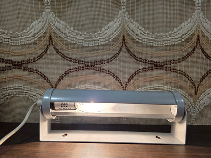 Vintage metalen wandlamp grijs verstelbare kap