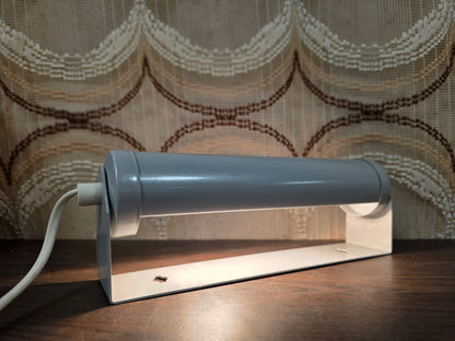 Vintage metalen wandlamp grijs verstelbare kap