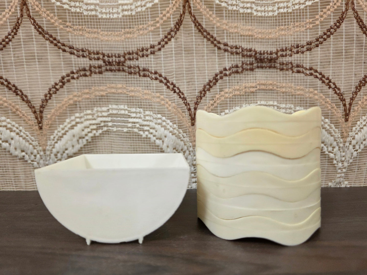 Vintage onderzetters Bussum Holland met houder