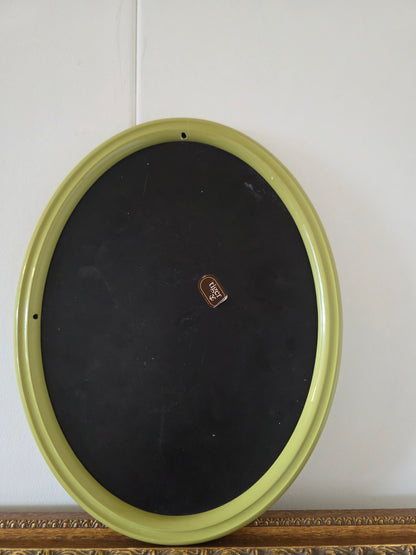 Vintage Tiger spiegel ovaal groen 38,5 cm