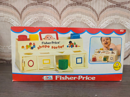 Vintage Fisher Price vormenstoof speelgoed shape sorter