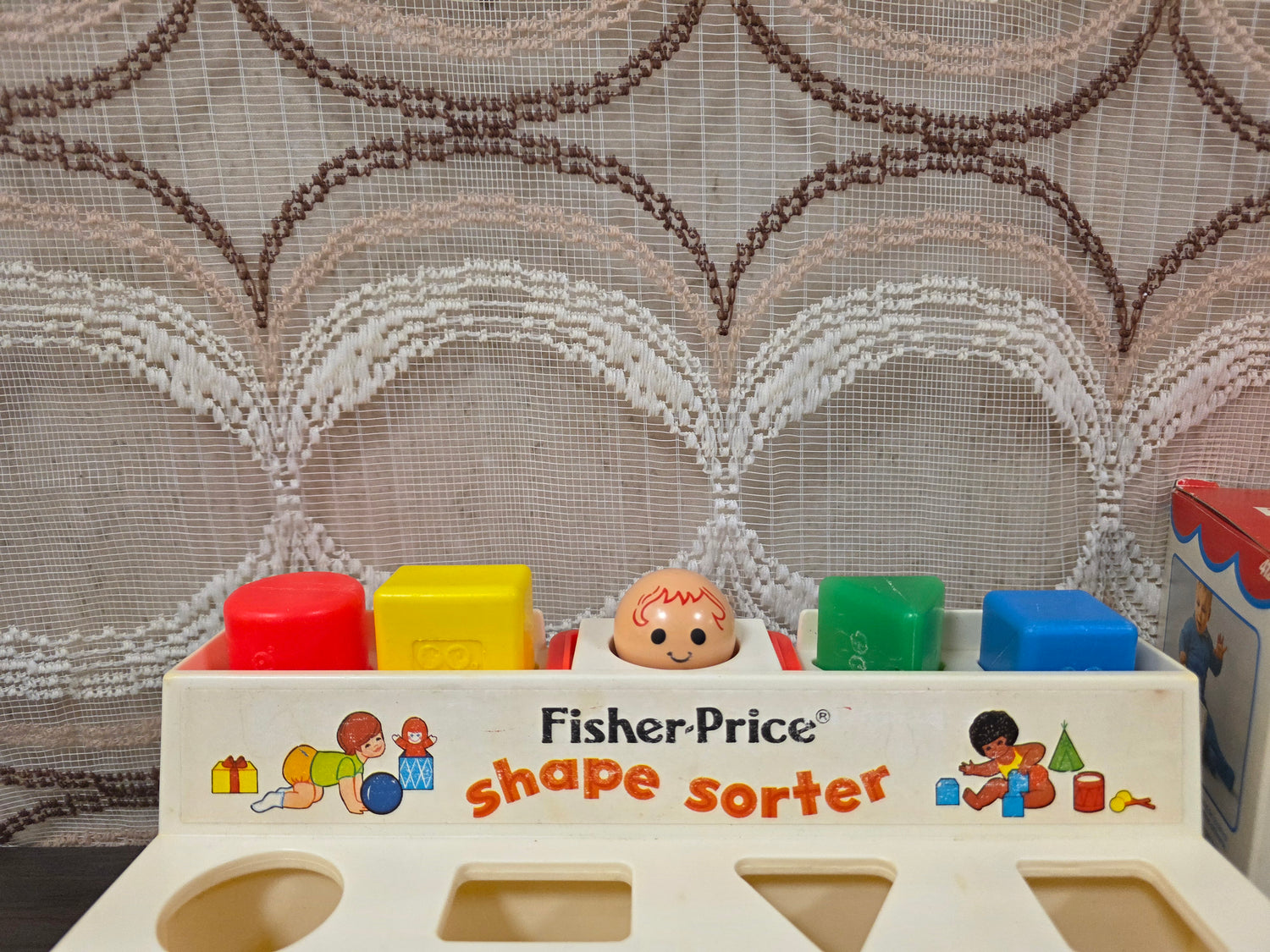 Vintage Fisher Price vormenstoof speelgoed shape sorter