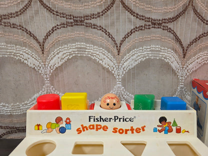 Vintage Fisher Price vormenstoof speelgoed shape sorter