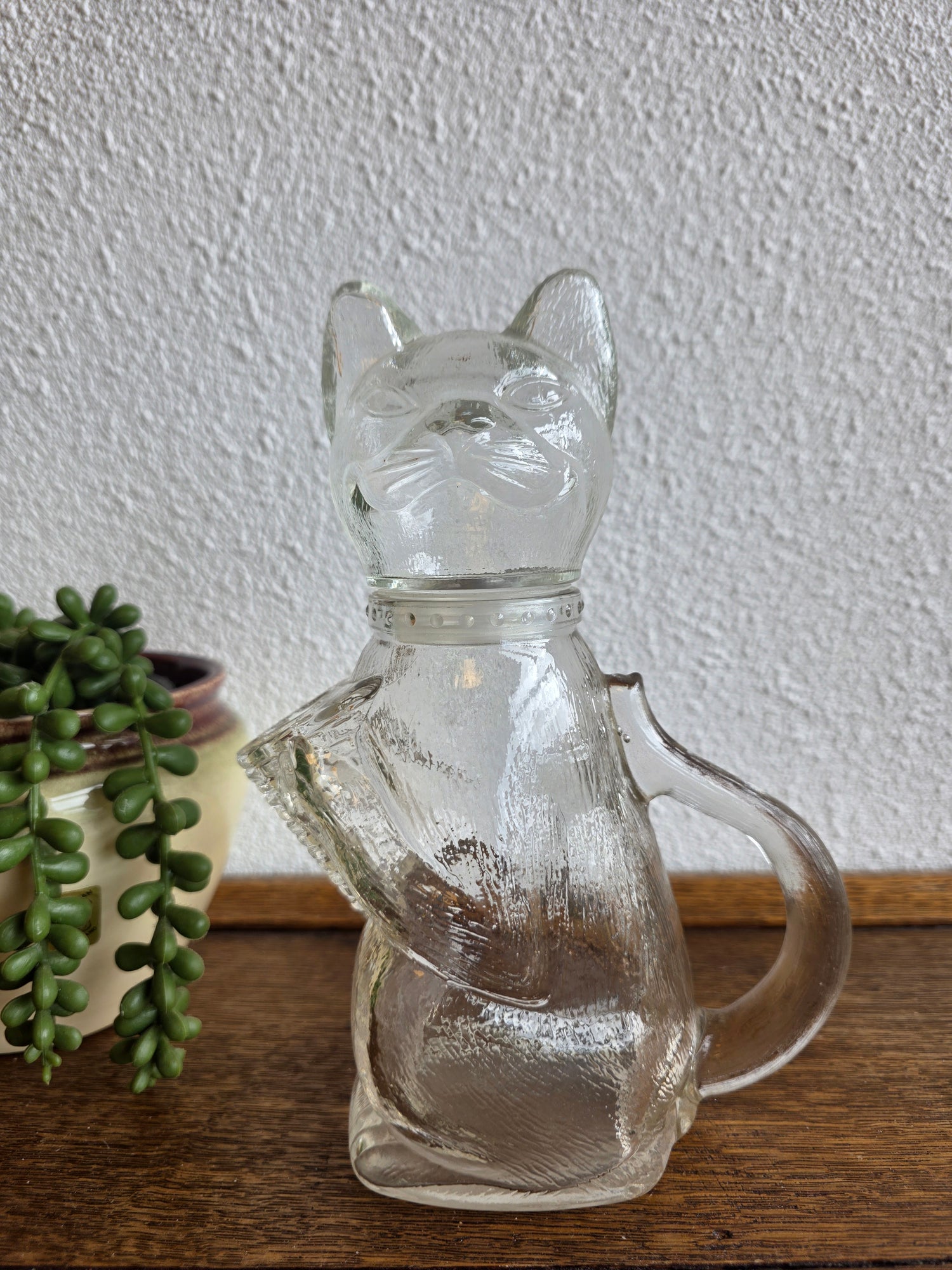 Vintage glazen karaf kat WFM Germany