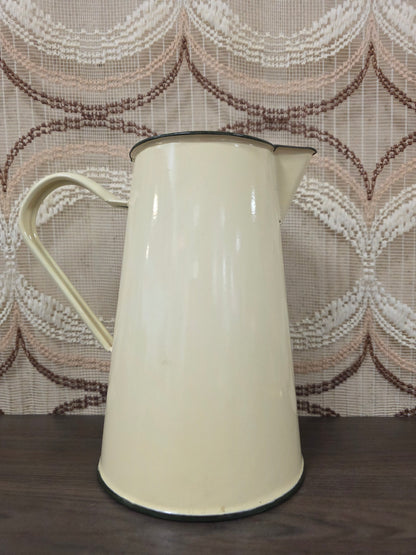 Vintage emaille schenkkan met varken