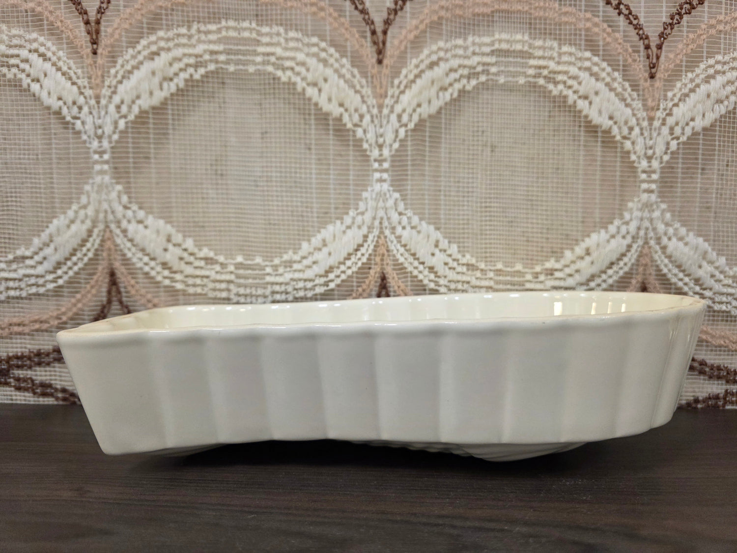 Vintage puddingvorm vis keramiek