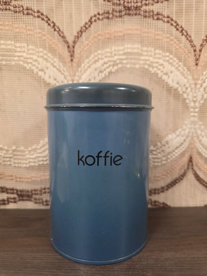 Brabantia koffie blik blauw vintage jaren 70