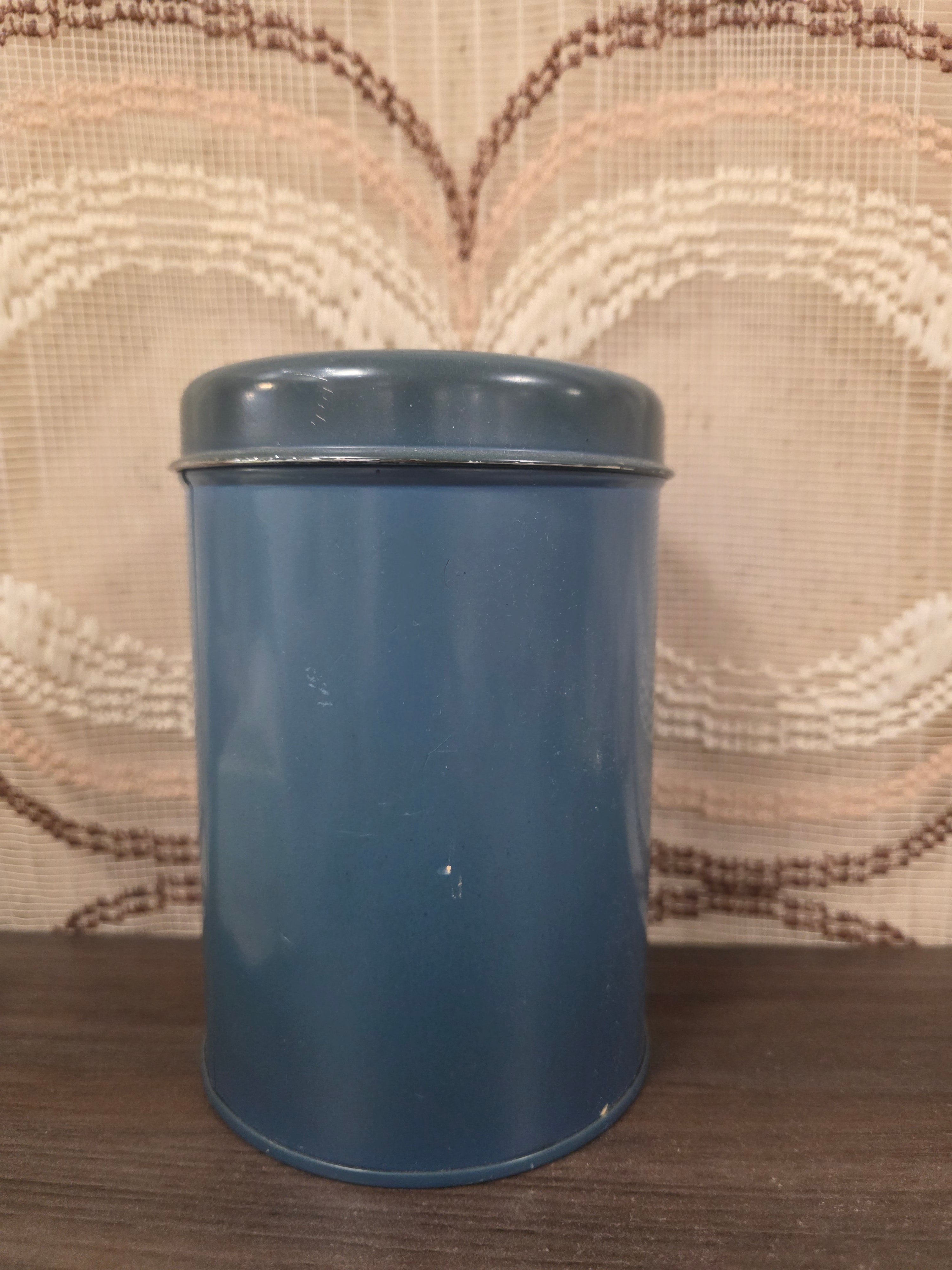 Brabantia koffie blik blauw vintage jaren 70