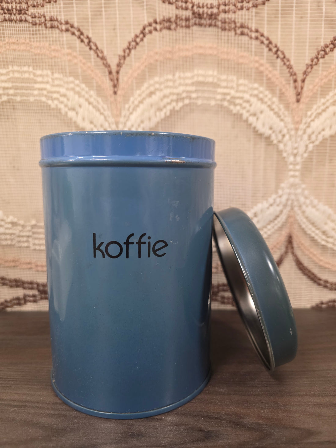 Brabantia koffie blik blauw vintage jaren 70
