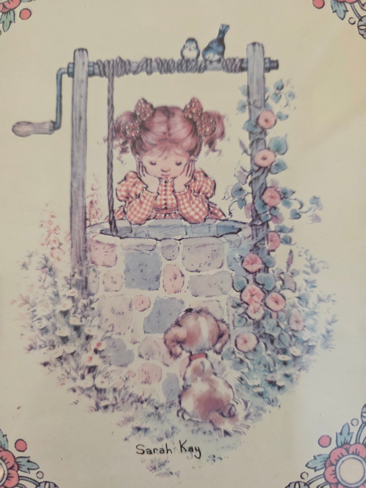 Sarah Kay wanddecoratie meisje bij waterput