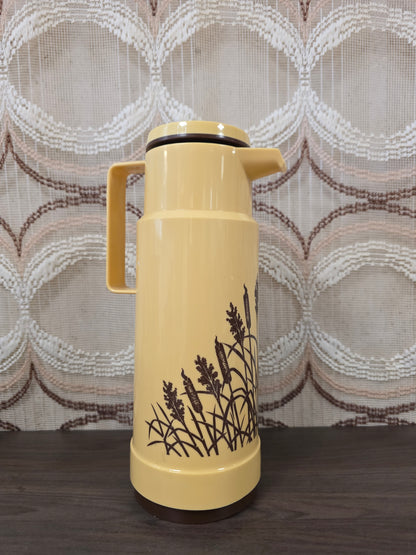 Vintage Helios thermoskan beige met bruin