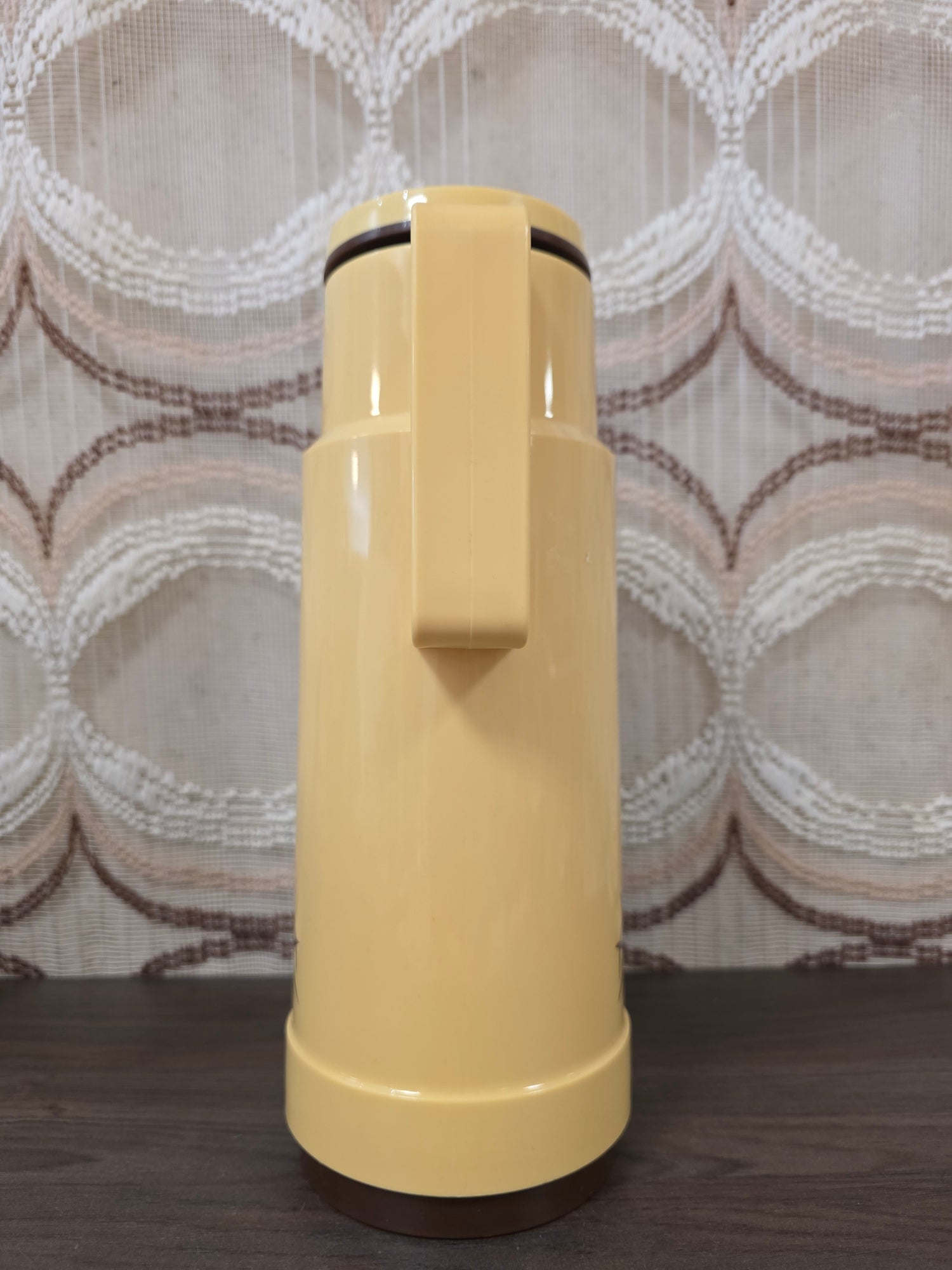 Vintage Helios thermoskan beige met bruin