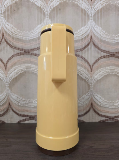 Vintage Helios thermoskan beige met bruin