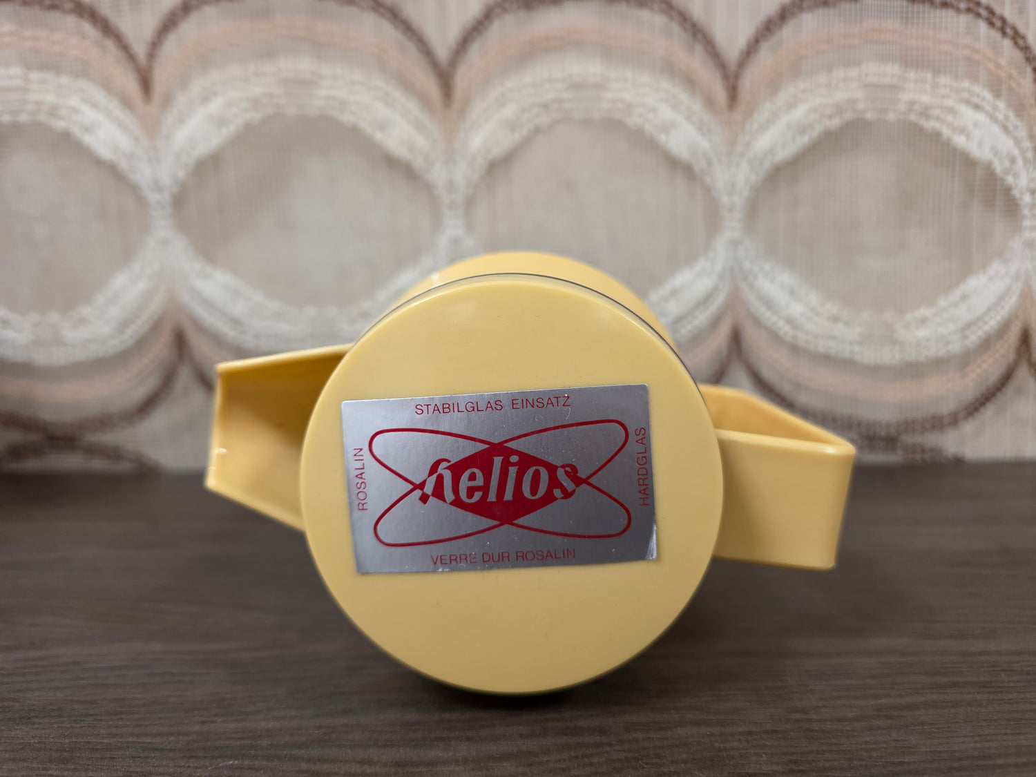 Vintage Helios thermoskan beige met bruin