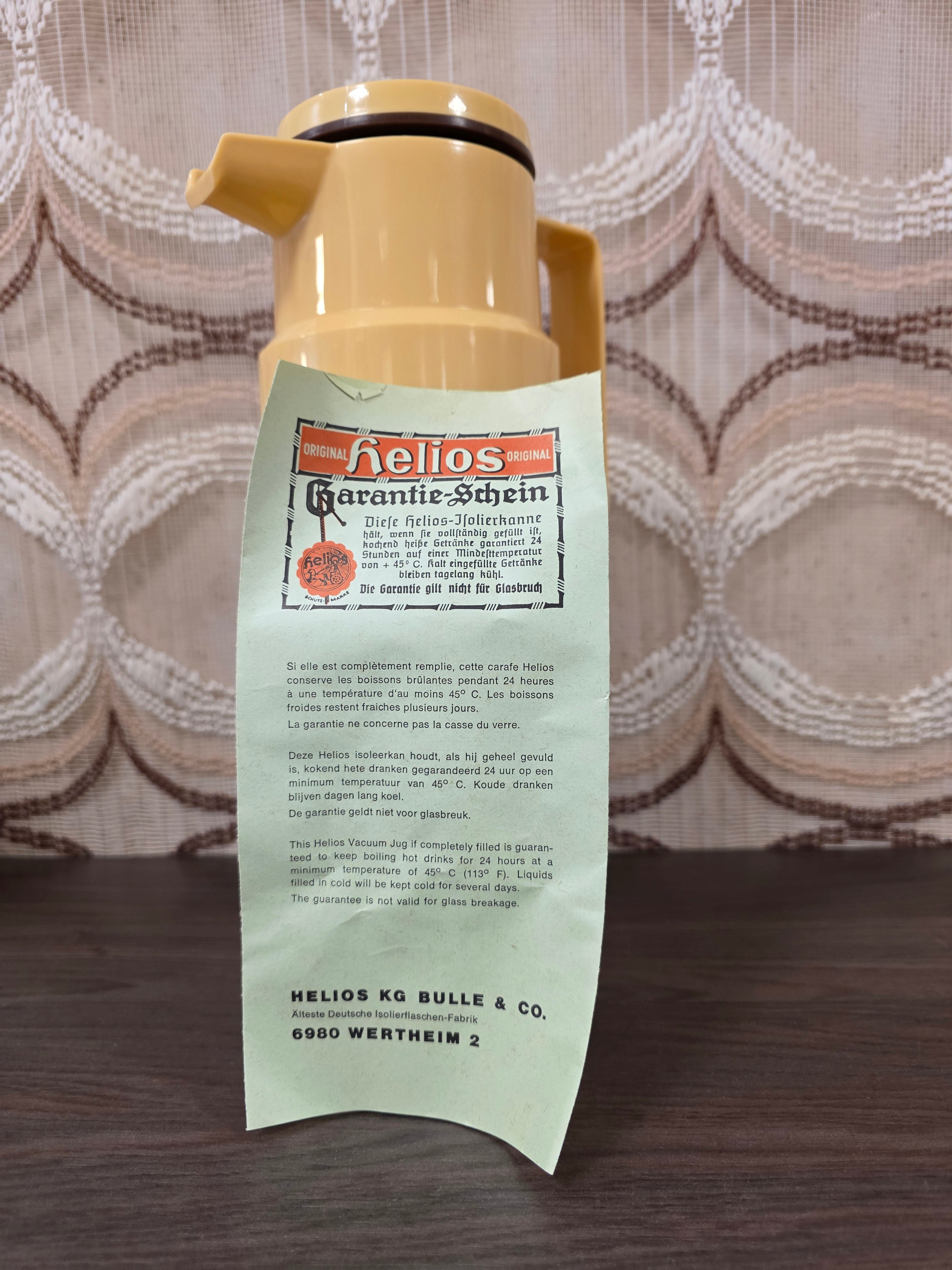 Vintage Helios thermoskan beige met bruin