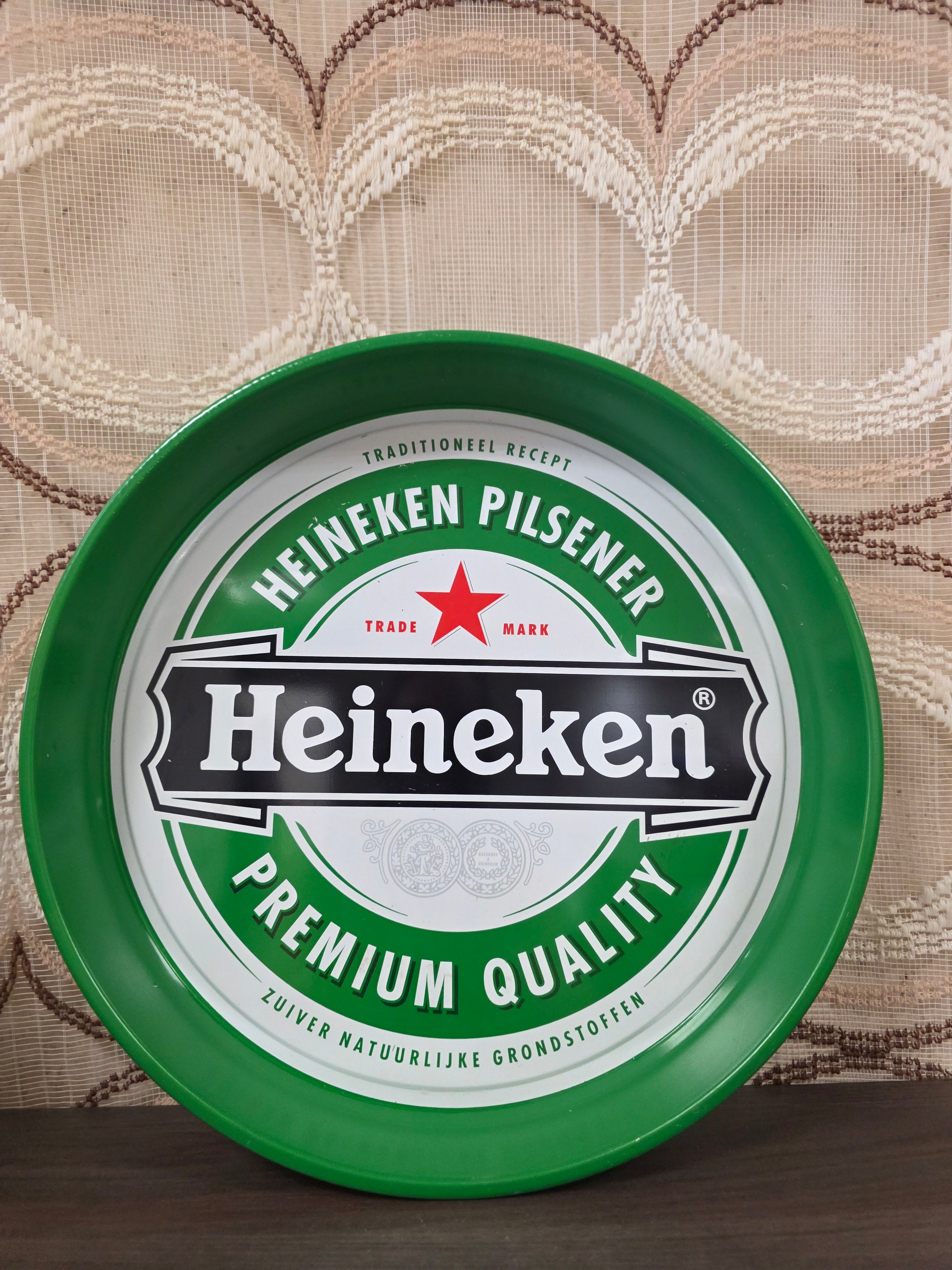 Vintage Heineken dienblad 33,5 cm