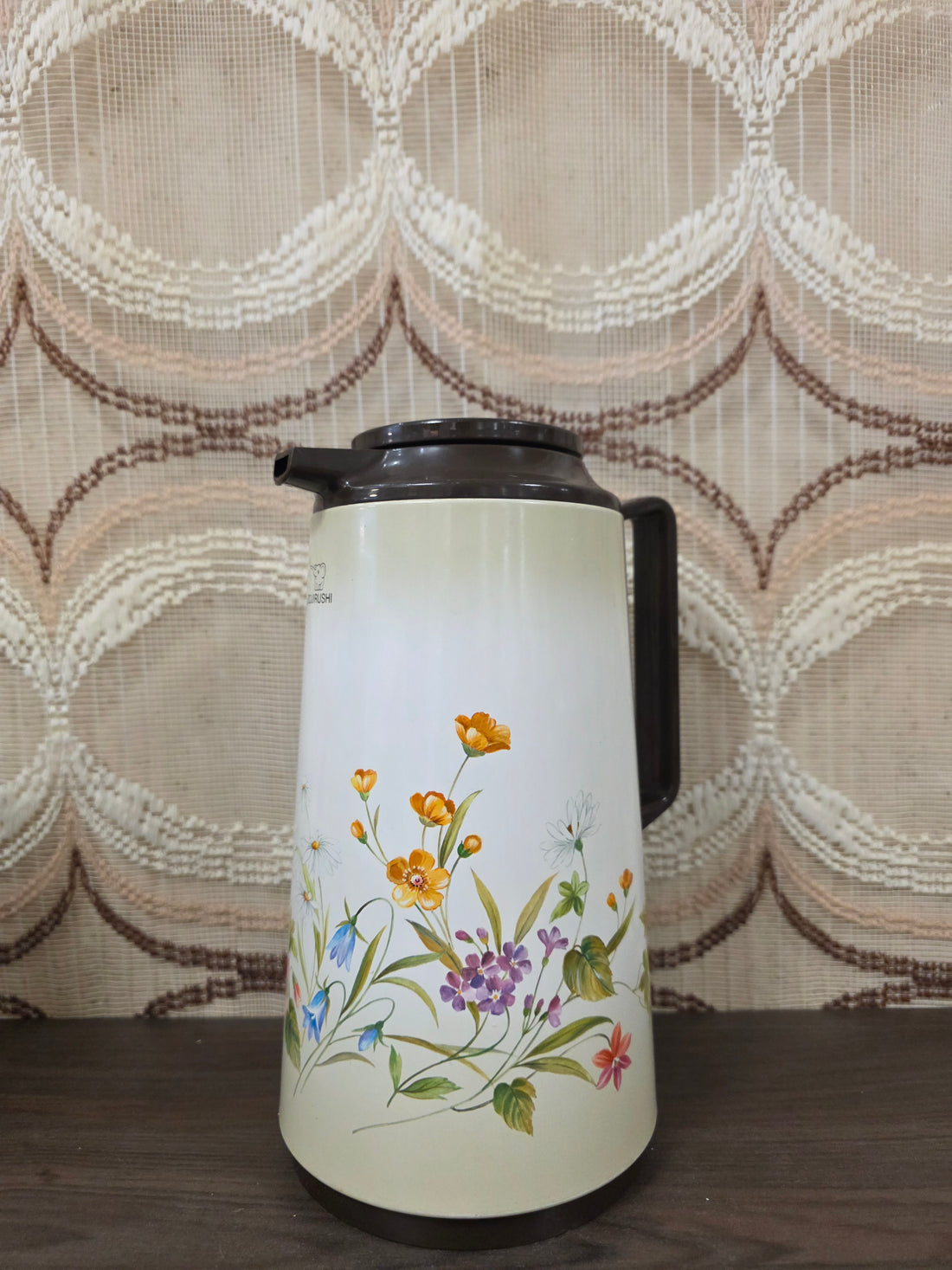 Vintage thermoskan Zojirushi bloemen